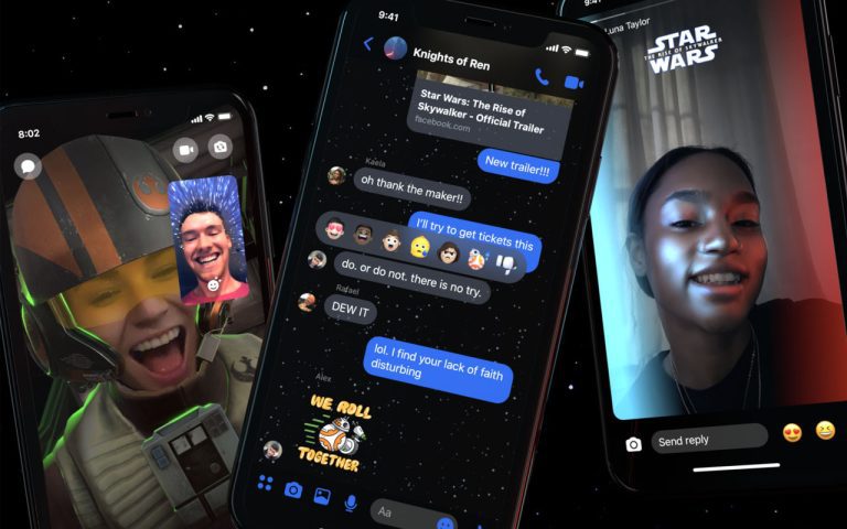 Star Wars Rise of Skywalker Facebook Messenger Features
