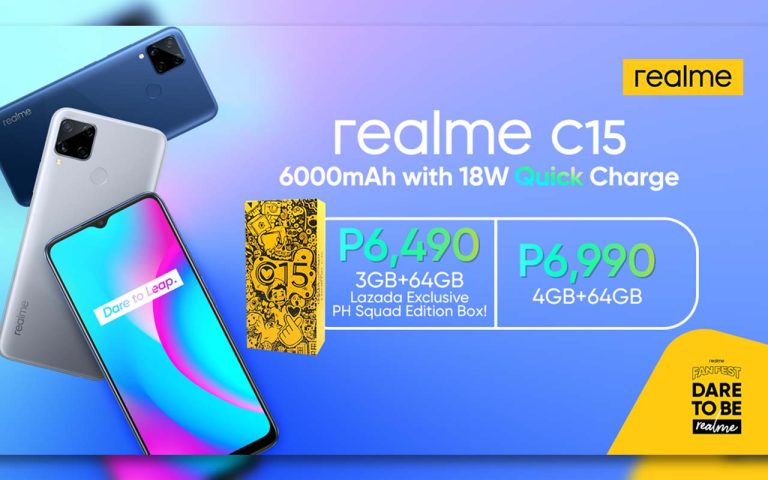 Realme C15 is Now Available in PH – Boasting a 6,000 mAh Battery