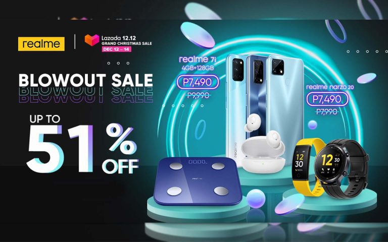 Lazada 12.12 Grand Christmas Sale – Up to 51% Off on realme Devices