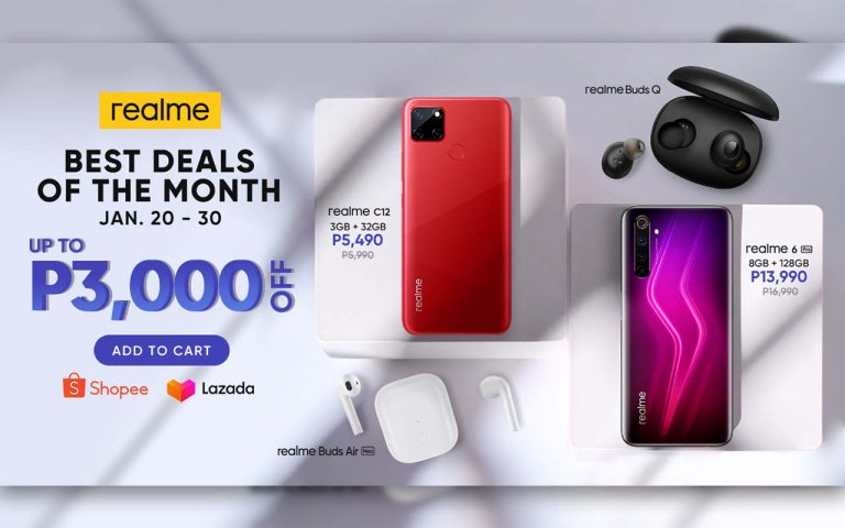 Score Up to PHP 3,000 Off in Discounts with the realme January Online Sale