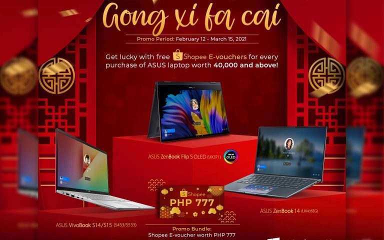 Get Lucky E-Vouchers for Every Purchase of Select ASUS Laptops